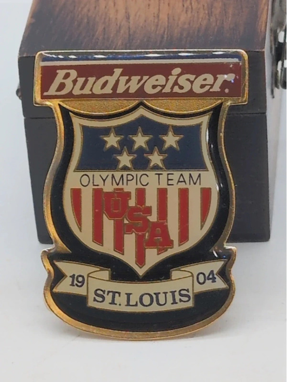 Vintage Budweiser USA Olympic Team 1904 St. Louis Lapel Pin